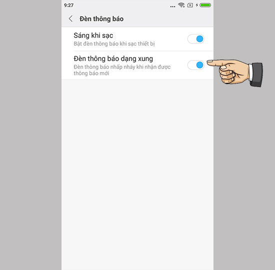 Bật tắt tính năng